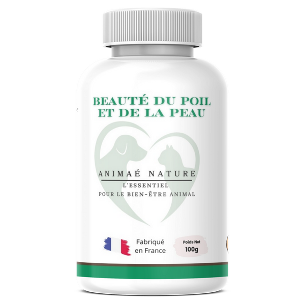 BEAUTÉ DU POIL ET DE LA PEAU – Animaé Nature | Complément pour Chiens & Chats | 100g